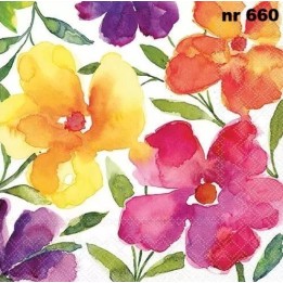 Happy bloomers servet 33x33cm