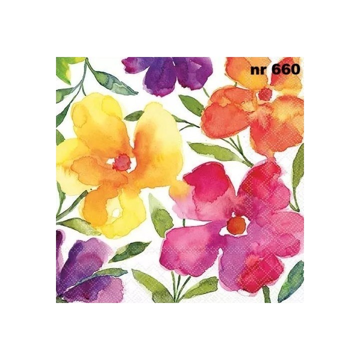 Happy bloomers servet 33x33cm