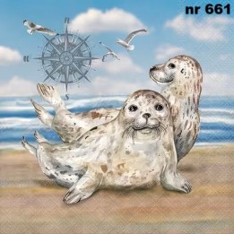 Seals servet 33x33cm