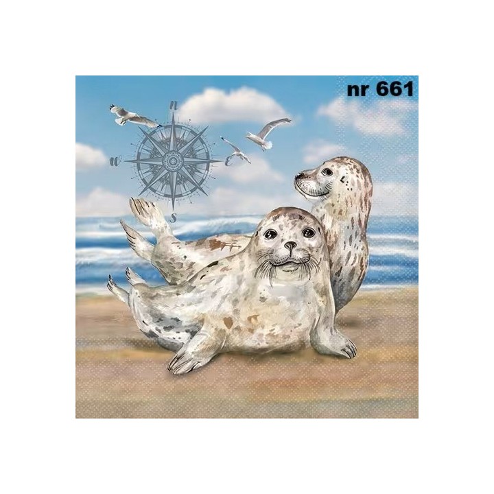 Seals servet 33x33cm