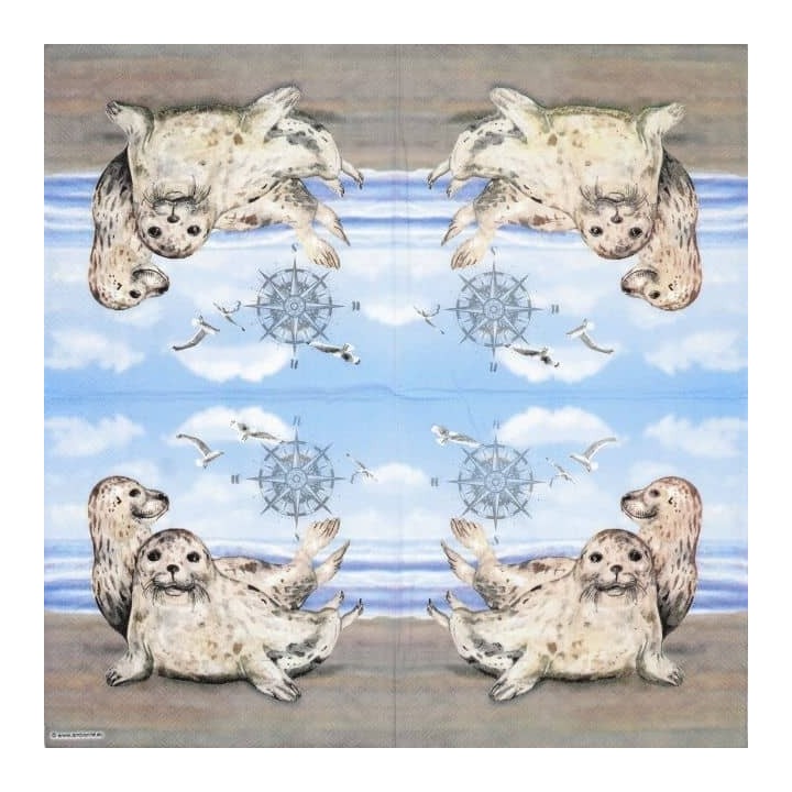 Seals servet 33x33cm