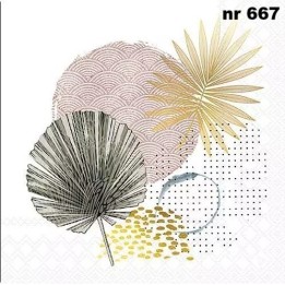 Palms and patterns servet 33x33cm