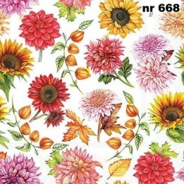 Autumn blooming servet 33x33cm