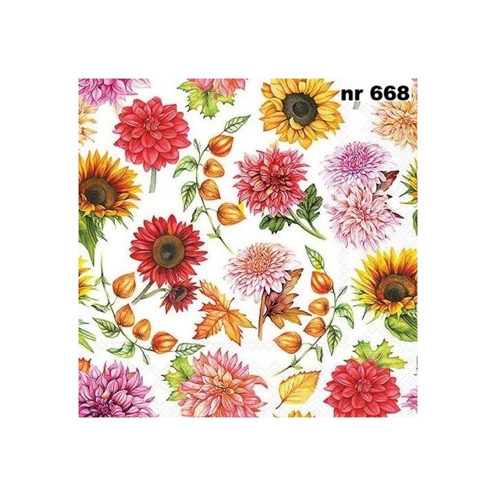 Autumn blooming servet 33x33cm