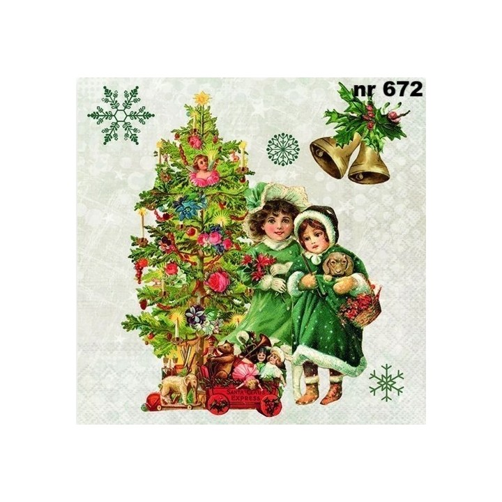 Nostalgic Christmas servet 33x33cm