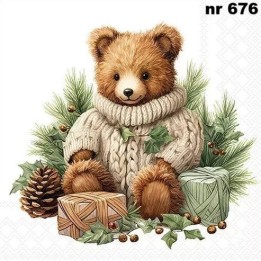 Cuddle bear servet 33x33cm