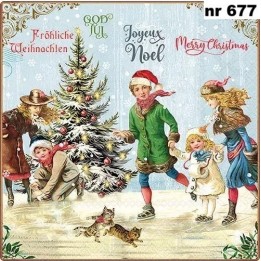 X-Mas on ice servet 33x33cm