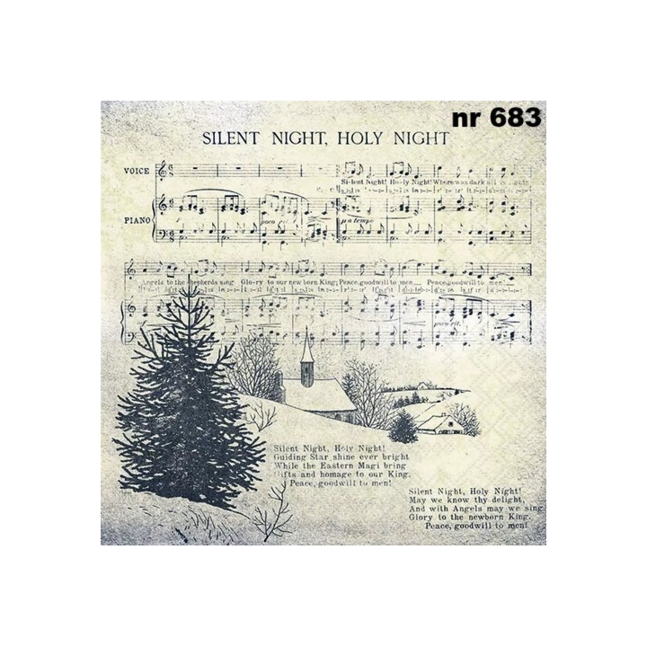 Silent night servet 33x33cm