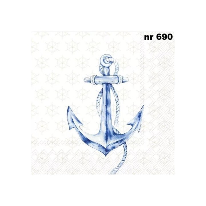 ANCHOR cream servet 33x33cm