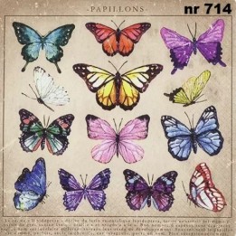 Papillons servet 33x33cm