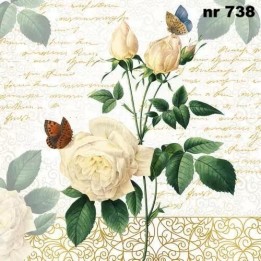 Rose lace servet 33x33cm
