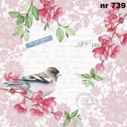 Sweet bird servet 33x33cm