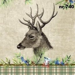 Deer servet 33x33cm