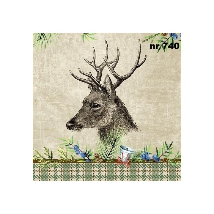 Deer servet 33x33cm