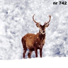 Winter deer servet 33x33cm