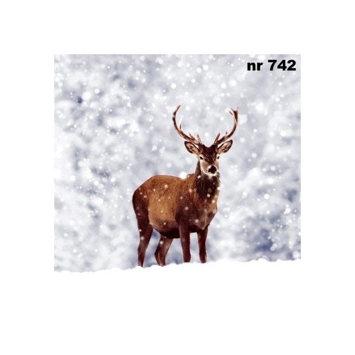 Winter deer servet 33x33cm