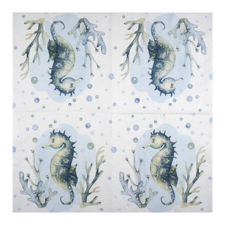 Seahorse servet 33x33cm