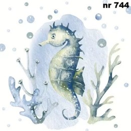 Seahorse servet 33x33cm