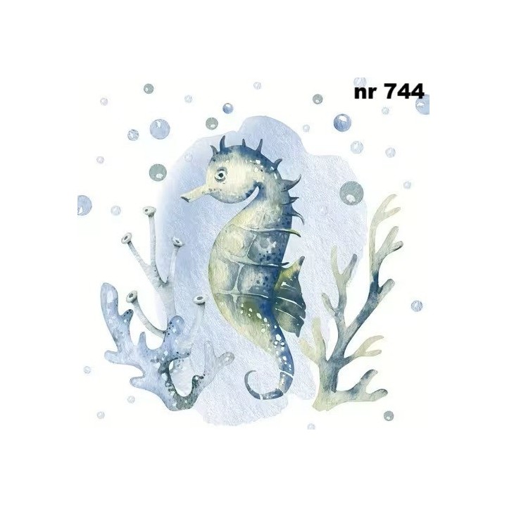 Seahorse servet 33x33cm