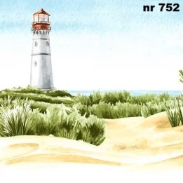 Beach lighthouse servet 33x33cm