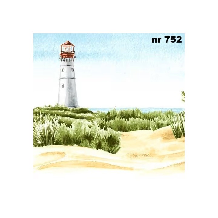 Beach lighthouse servet 33x33cm
