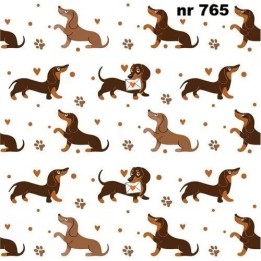 Dachshund pattern servet 33x33cm