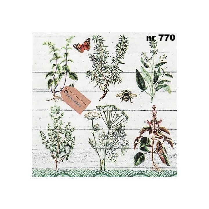 Floral study servet 33x33cm