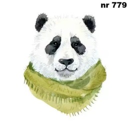 Winter panda bear servet 33x33cm