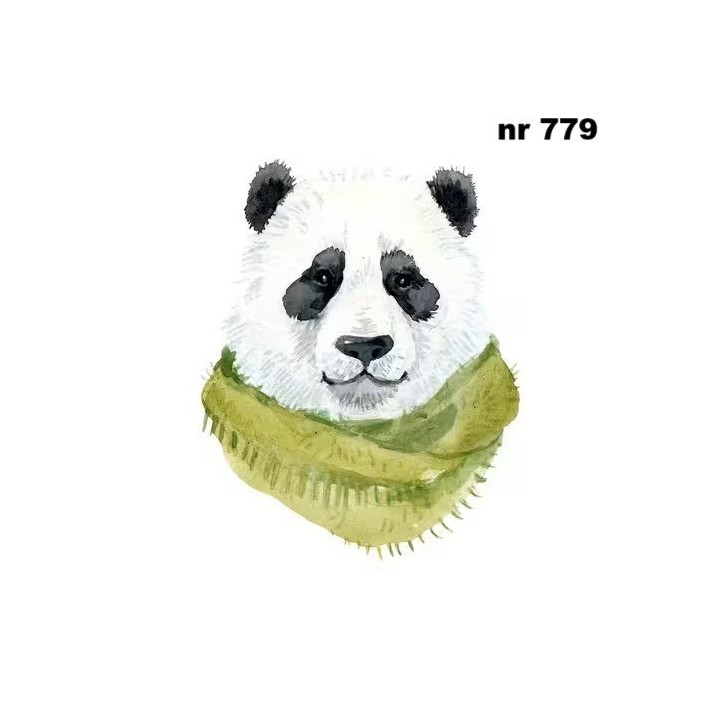 Winter panda bear servet 33x33cm