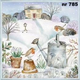Winterlandscape servet 33x33cm