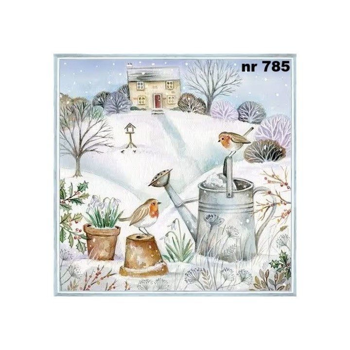 Winterlandscape servet 33x33cm