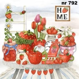 Strawberry home servet 33x33cm
