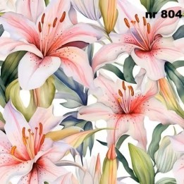 Light pink lilies servet 33x33cm