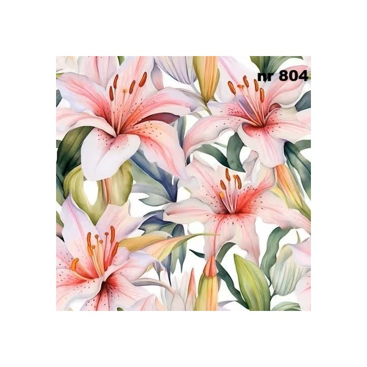 Light pink lilies servet 33x33cm