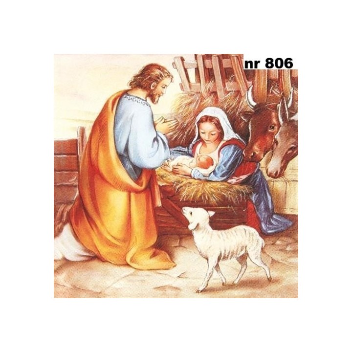 Jesus is born servet 33x33cm