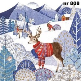 Norwegian sweater crew servet 33x33cm