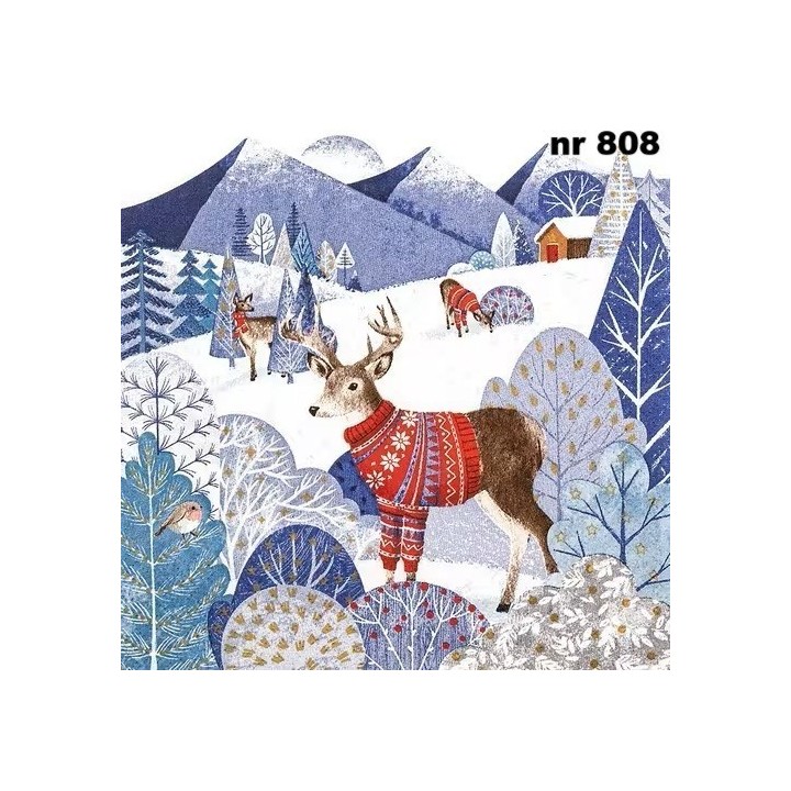 Norwegian sweater crew servet 33x33cm