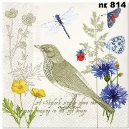 Summer letter servet 33x33cm
