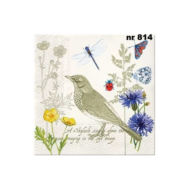 Summer letter servet 33x33cm