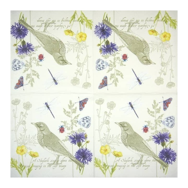 Summer letter servet 33x33cm