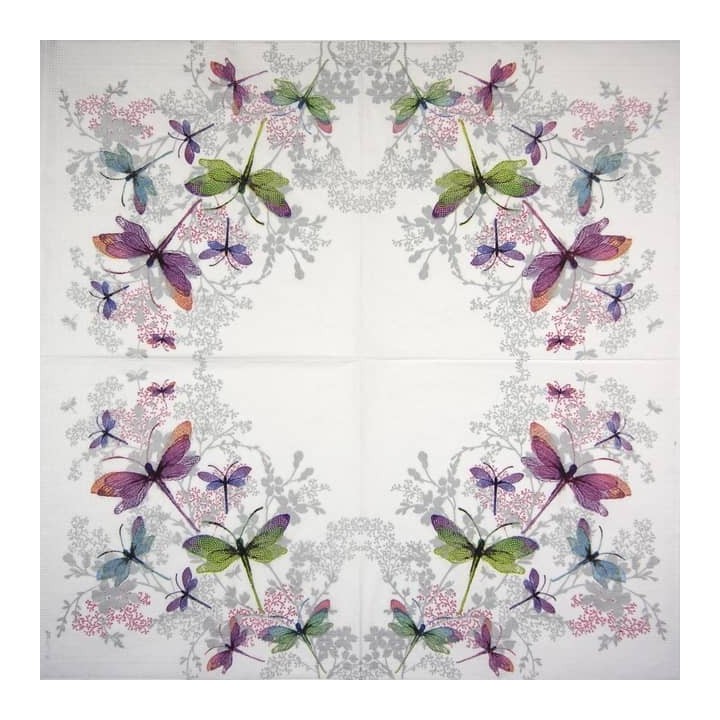 Dragonfly groove servet 33x33cm