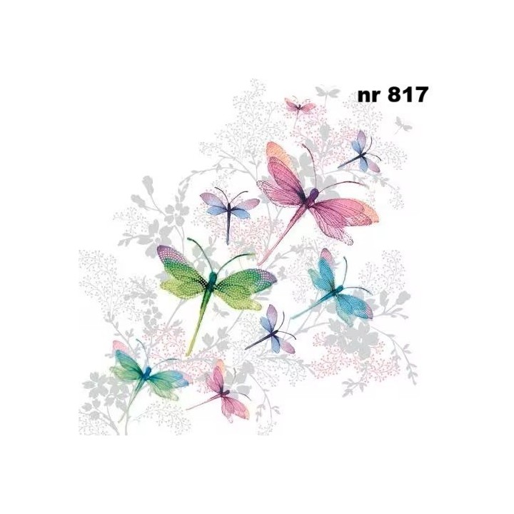 Dragonfly groove servet 33x33cm