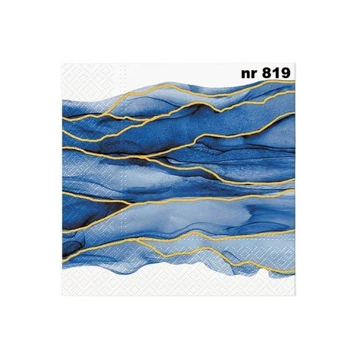 Watercolor waves servet 33x33cm