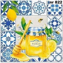 Citrus and honey servet 33x33cm