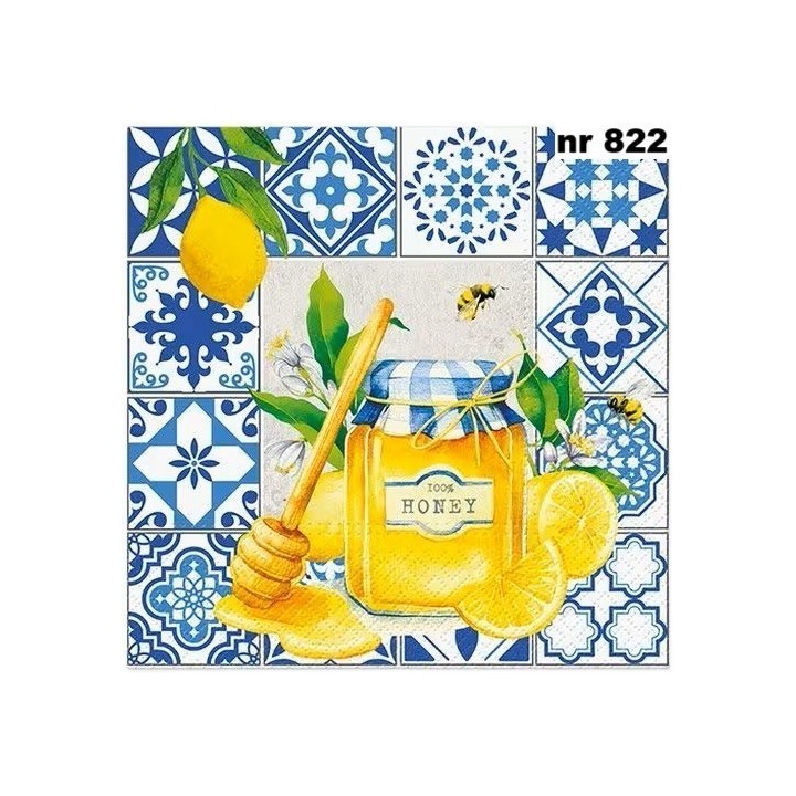 Citrus and honey servet 33x33cm
