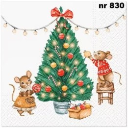 Tiny christmas servet 33x33cm