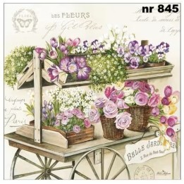 Les fleurs servet 33x33cm