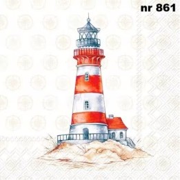 Lighthouse single servet 33x33cm
