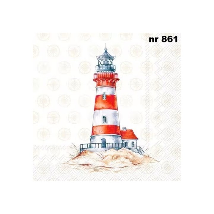 Lighthouse single servet 33x33cm
