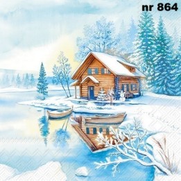 The lake house servet 33x33cm